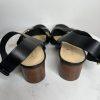 10-2215.jpg Kate Spade NY Black Soft Leather Buckle Ankle Strap Sandals 9M Block Heels