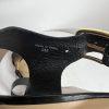 10-2216.jpg Kate Spade NY Black Soft Leather Buckle Ankle Strap Sandals 9M Block Heels