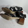 10-2217.jpg Kate Spade NY Black Soft Leather Buckle Ankle Strap Sandals 9M Block Heels