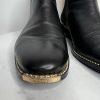 Coach Nichole Leather Booties Size 10 Black Gold Toe Plaque Beadchain Trim