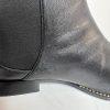Coach Nichole Leather Booties Size 10 Black Gold Toe Plaque Beadchain Trim