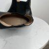 Coach Nichole Leather Booties Size 10 Black Gold Toe Plaque Beadchain Trim