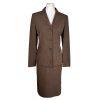 EVAN PICONE Women 2PC Brown Polyester Lined Skirt Suit Size 8