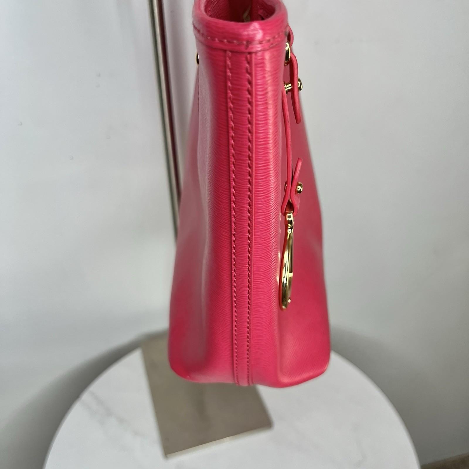 Ralph Lauren Bennington Medium Tote Shopper Handbag Saffiano Leather Fuchsia