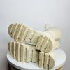 Shoedazzle Faux Leather Knee High Boots 9 Cream ace Zip Balan Lug Sole Padded
