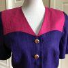 10-2266.jpg LIZ CLAIBORNE Beautiful Linen Pink Purple Short Sleeves Skirt Suit Size 12P