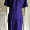 10-2267.jpg LIZ CLAIBORNE Beautiful Linen Pink Purple Short Sleeves Skirt Suit Size 12P