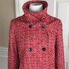 GAP Women Beautiful Red Cotton Blend Double Breasted lined Coat Size M