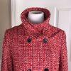 GAP Women Beautiful Red Cotton Blend Double Breasted lined Coat Size M