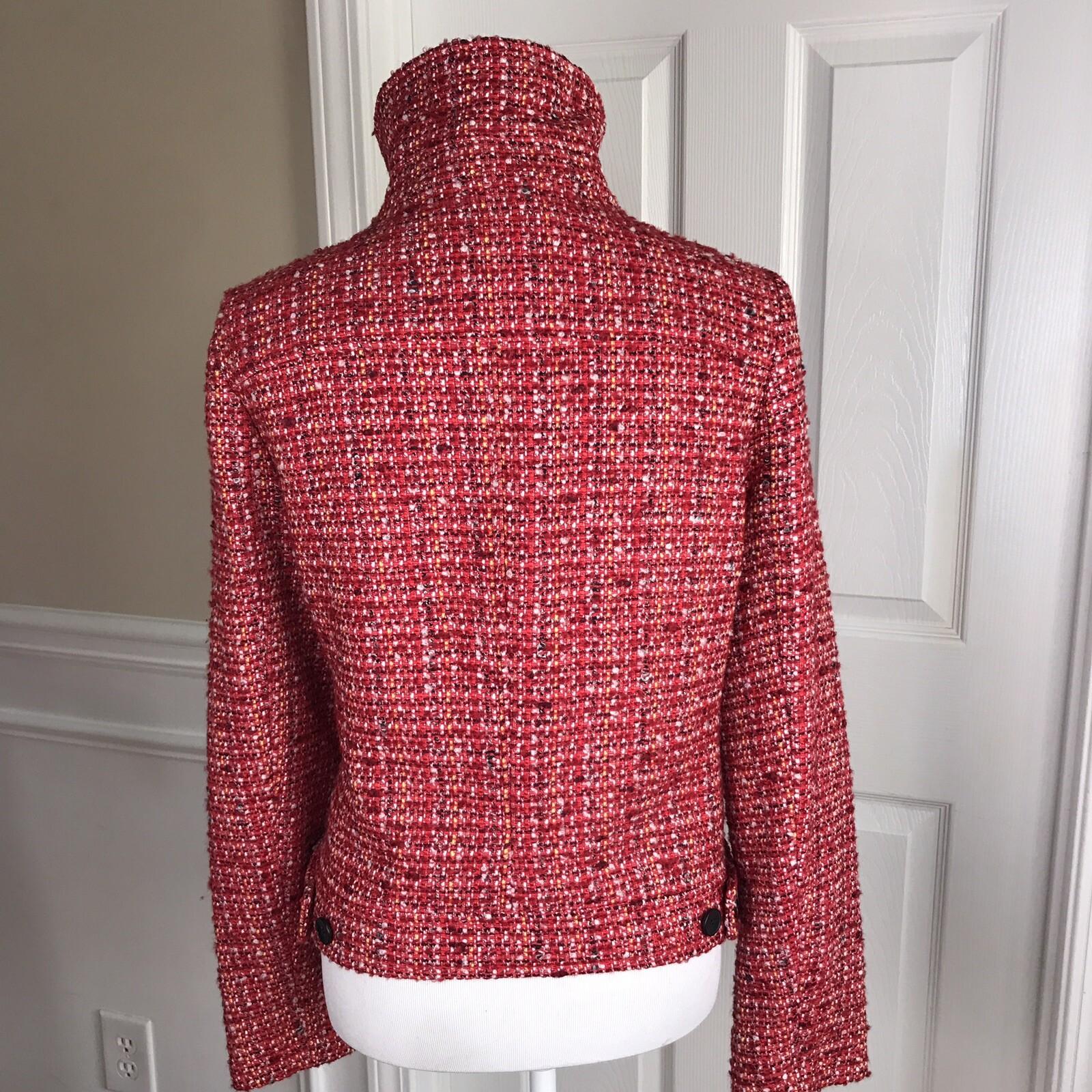 GAP Women Beautiful Red Cotton Blend Double Breasted lined Coat Size M