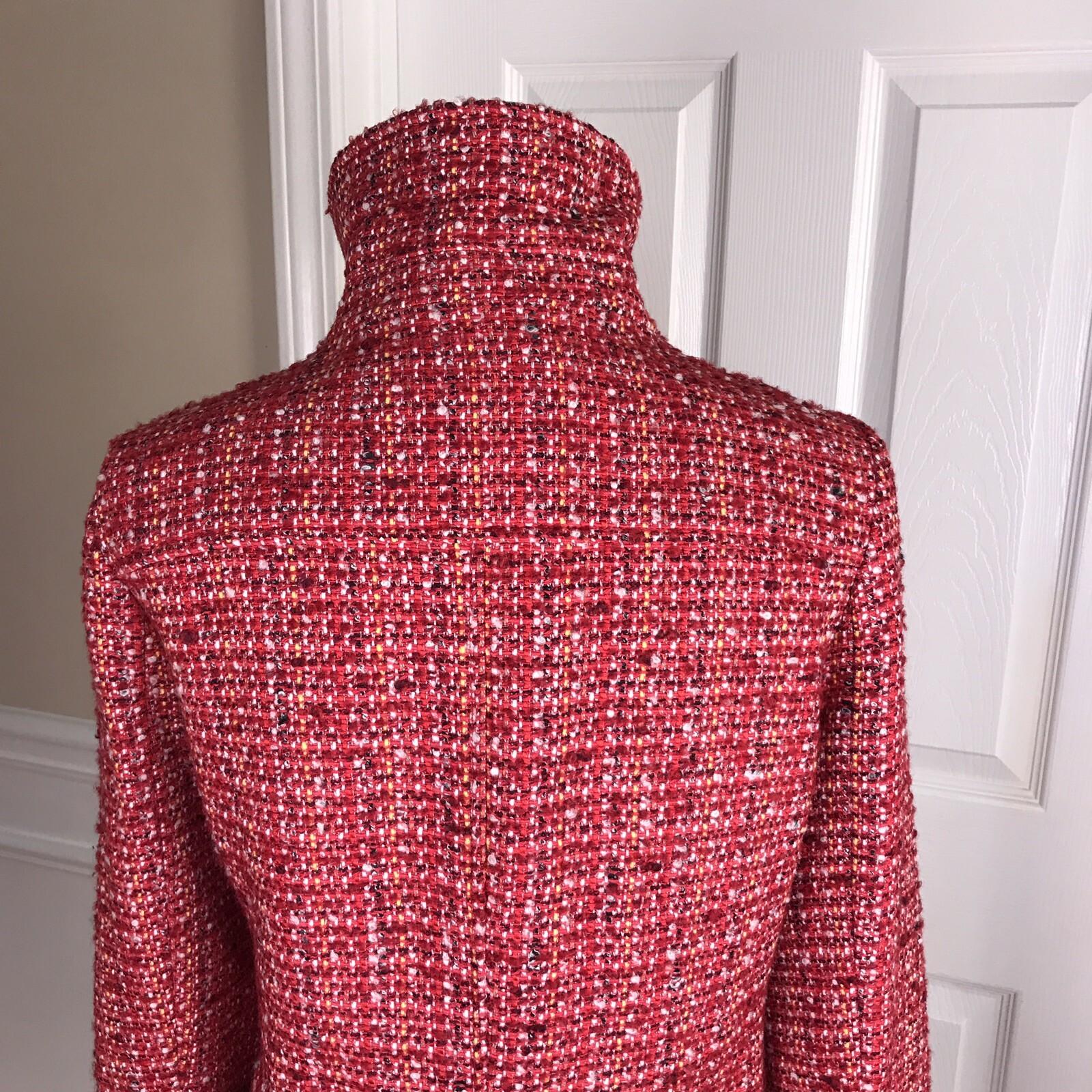 GAP Women Beautiful Red Cotton Blend Double Breasted lined Coat Size M