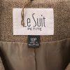 Le Suit Women Polyester Blazer Suit Size 10P Green Lined Notch Collar 1PC