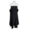 10-2284.jpg ELOQUII Black Polyester Spandex Cold Shoulder High Low Collarless Dress SZ 14