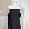 10-2287.jpg ELOQUII Black Polyester Spandex Cold Shoulder High Low Collarless Dress SZ 14