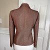 Le Suit Women Metallic Polyester Blazer Size 4P Orange Lined Faux Pockets 1PC