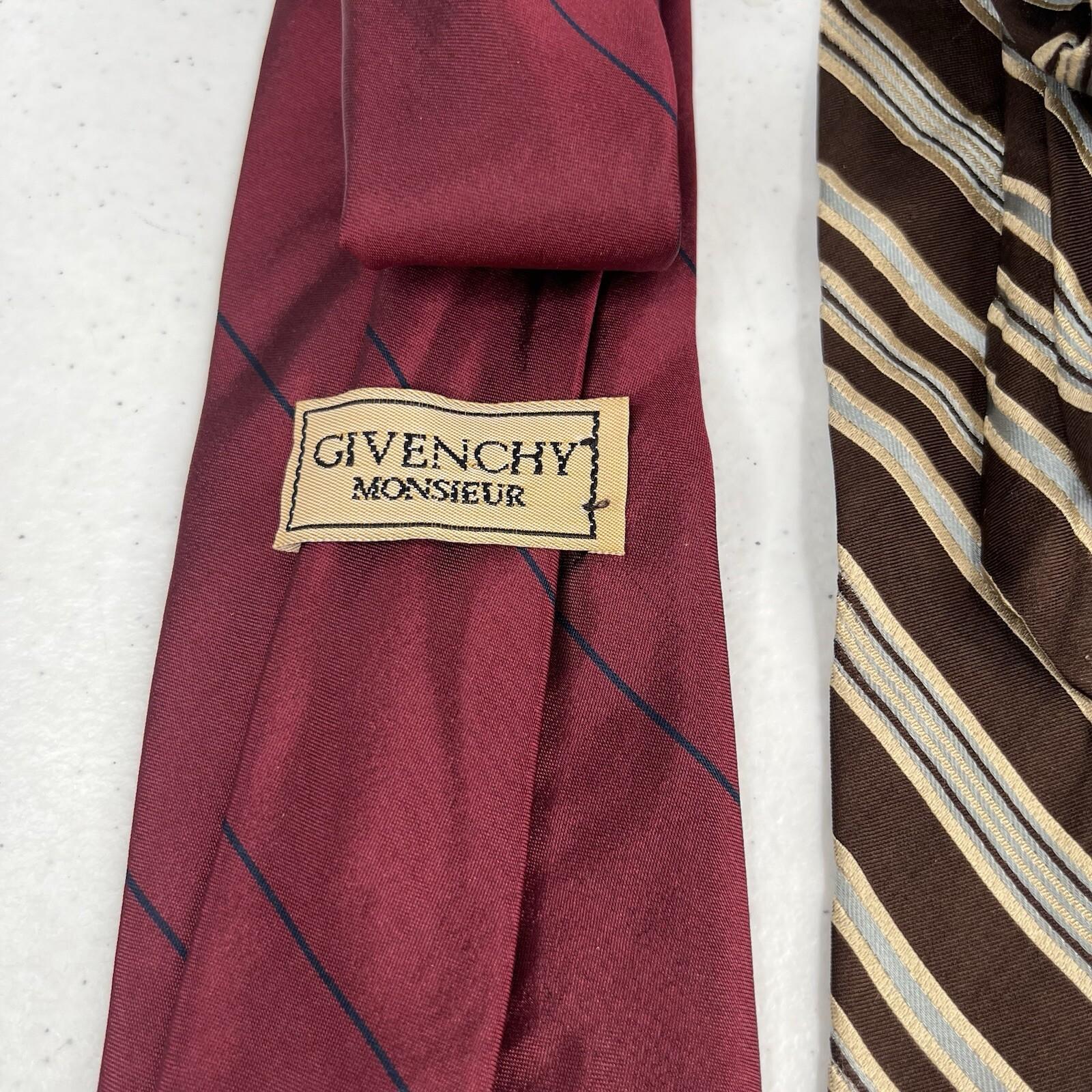Vintage Givenchy Gentlemen Monsieur Men Silk Neck Tie Lot of 3 Business Classic