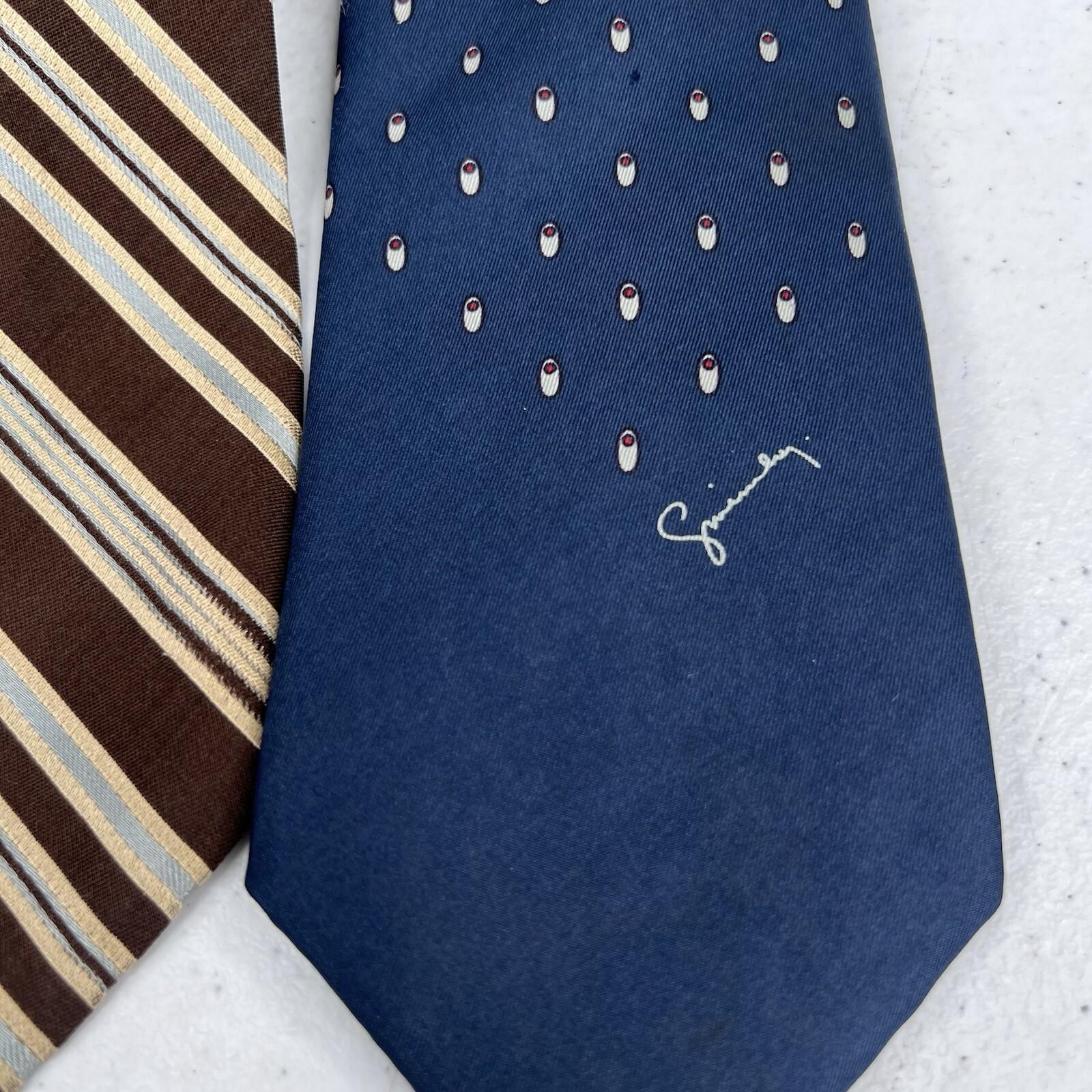 Vintage Givenchy Gentlemen Monsieur Men Silk Neck Tie Lot of 3 Business Classic