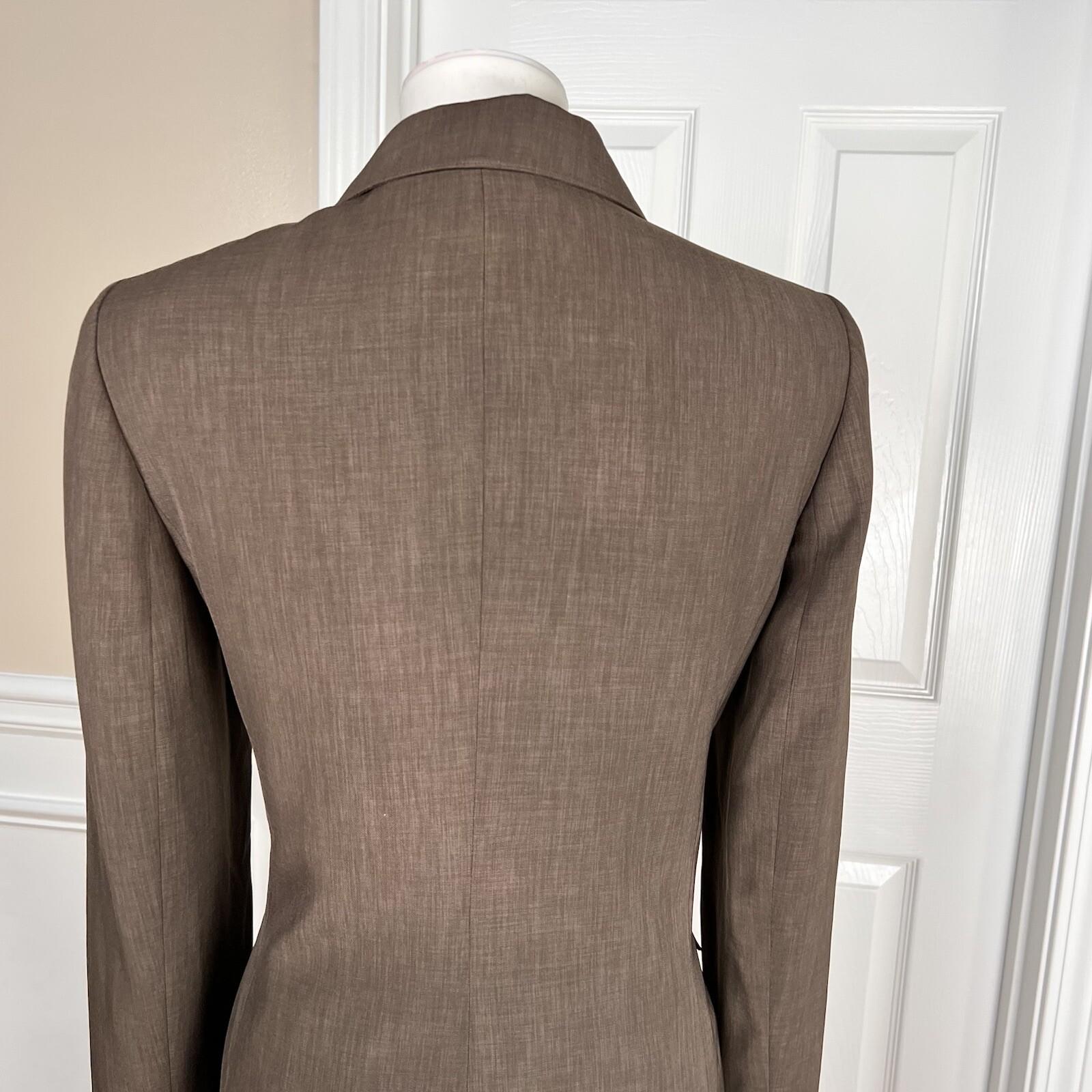 EVAN PICONE Women 2PC Brown Polyester Lined Skirt Suit Size 8