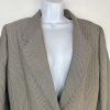 Le Suit Women Polyester Skirt Suit Size 14P Beige Black Notch Lined Cocktail 2PC