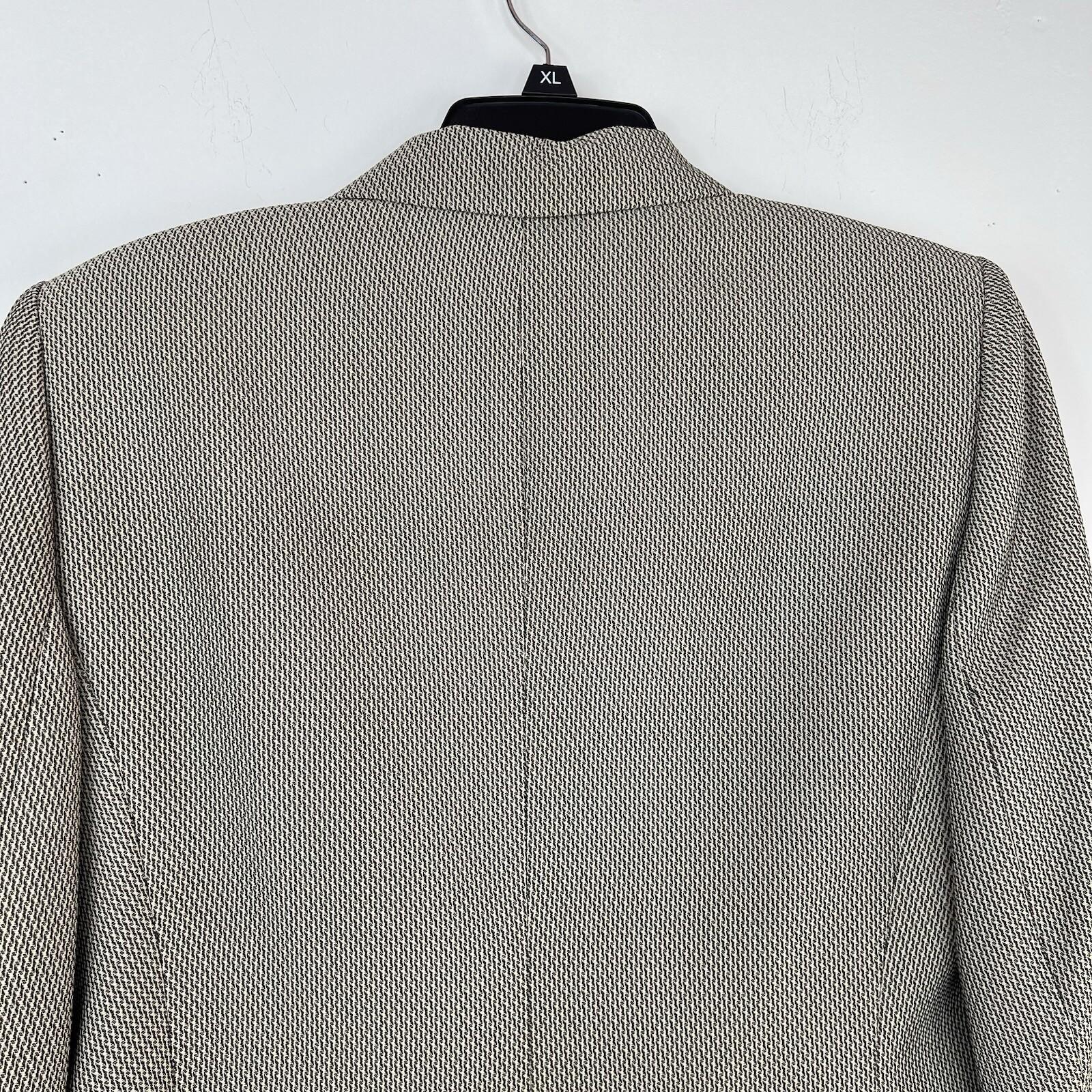 Le Suit Women Polyester Skirt Suit Size 14P Beige Black Notch Lined Cocktail 2PC