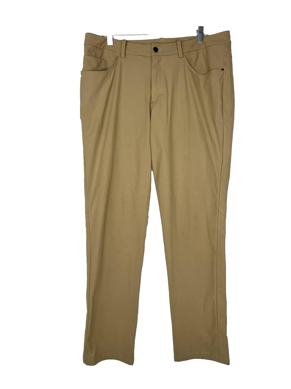 Lululemon Men Commision Pants Size 36x33 Athletic Warpstreme Commuter Stretch
