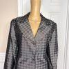 K&B Polyester Metallic Skirt Suit Size 12 Slate Gray Beaded Lined Cocktail  2PC