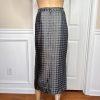 K&B Polyester Metallic Skirt Suit Size 12 Slate Gray Beaded Lined Cocktail  2PC