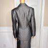 K&B Polyester Metallic Skirt Suit Size 12 Slate Gray Beaded Lined Cocktail  2PC