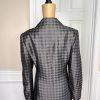 K&B Polyester Metallic Skirt Suit Size 12 Slate Gray Beaded Lined Cocktail  2PC
