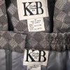 K&B Polyester Metallic Skirt Suit Size 12 Slate Gray Beaded Lined Cocktail  2PC