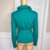 INC INTERNATIONAL CONCEPTS Green Rayon Nylon Spandex Ruffle Belted Blazer SZ M