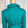 INC INTERNATIONAL CONCEPTS Green Rayon Nylon Spandex Ruffle Belted Blazer SZ M