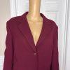 New KASPER 2PC Burgundy Wool Mismatch Cocktail Skirt (SZ 14P) Suit (Size 14)