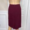 New KASPER 2PC Burgundy Wool Mismatch Cocktail Skirt (SZ 14P) Suit (Size 14)