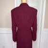 New KASPER 2PC Burgundy Wool Mismatch Cocktail Skirt (SZ 14P) Suit (Size 14)