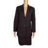 The Limited Polyester Wool Stretch Skirt Suit Size 6 Brown Lined Career 2 Piece