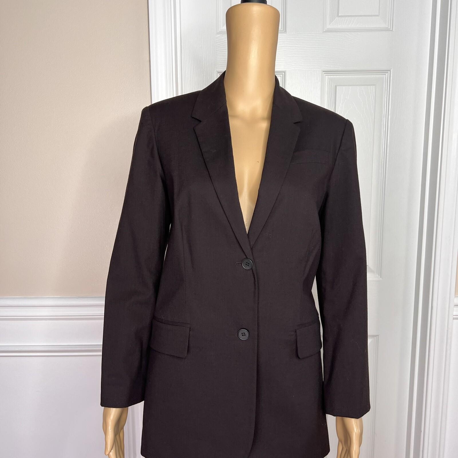 The Limited Polyester Wool Stretch Skirt Suit Size 6 Brown Lined Career 2 Piece