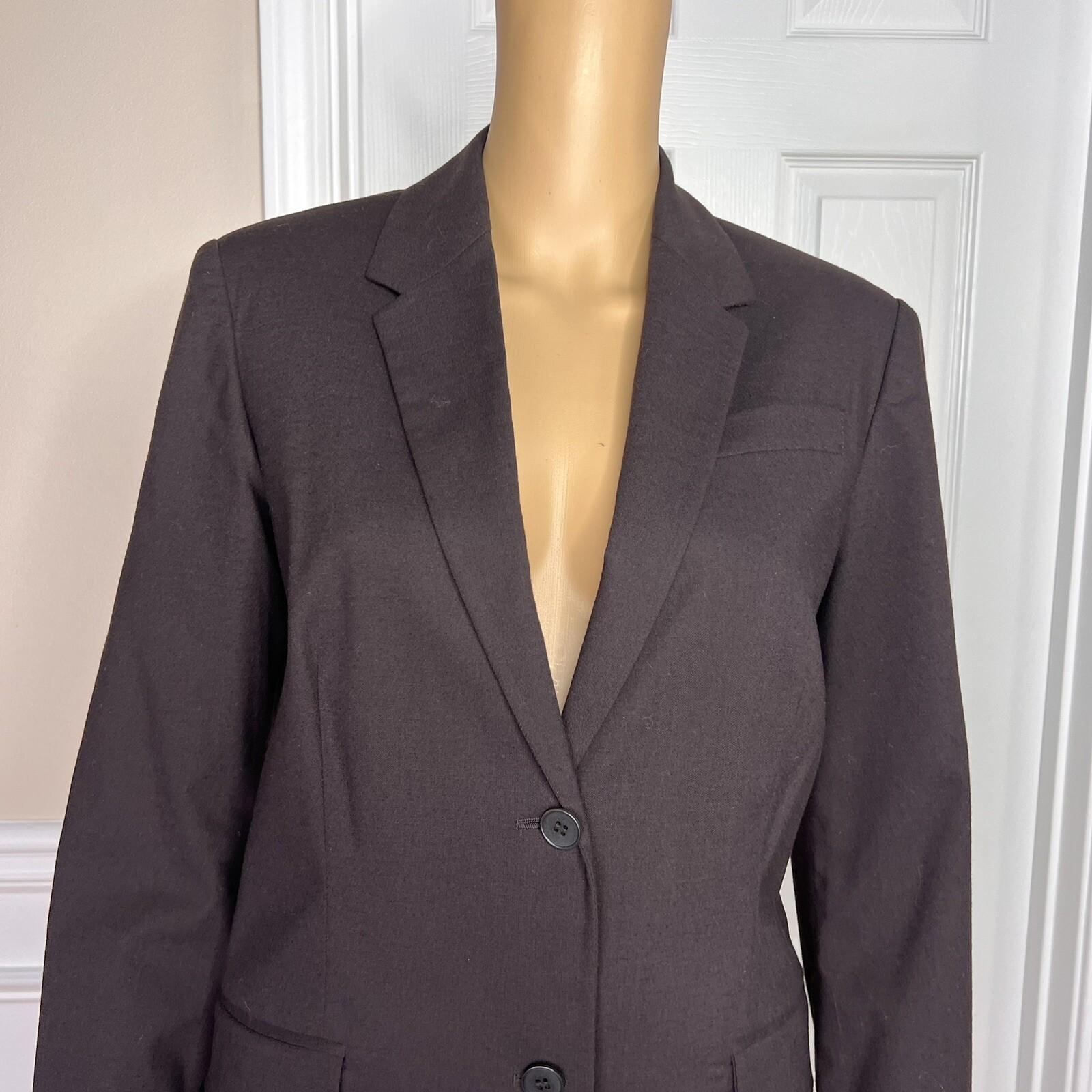 The Limited Polyester Wool Stretch Skirt Suit Size 6 Brown Lined Career 2 Piece