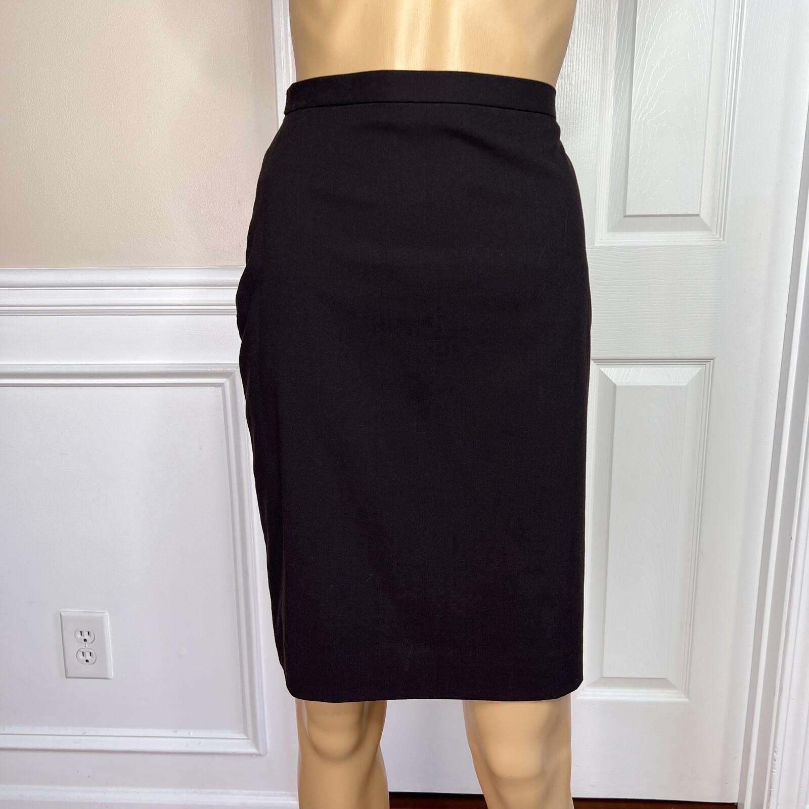 The Limited Polyester Wool Stretch Skirt Suit Size 6 Brown Lined Career 2 Piece