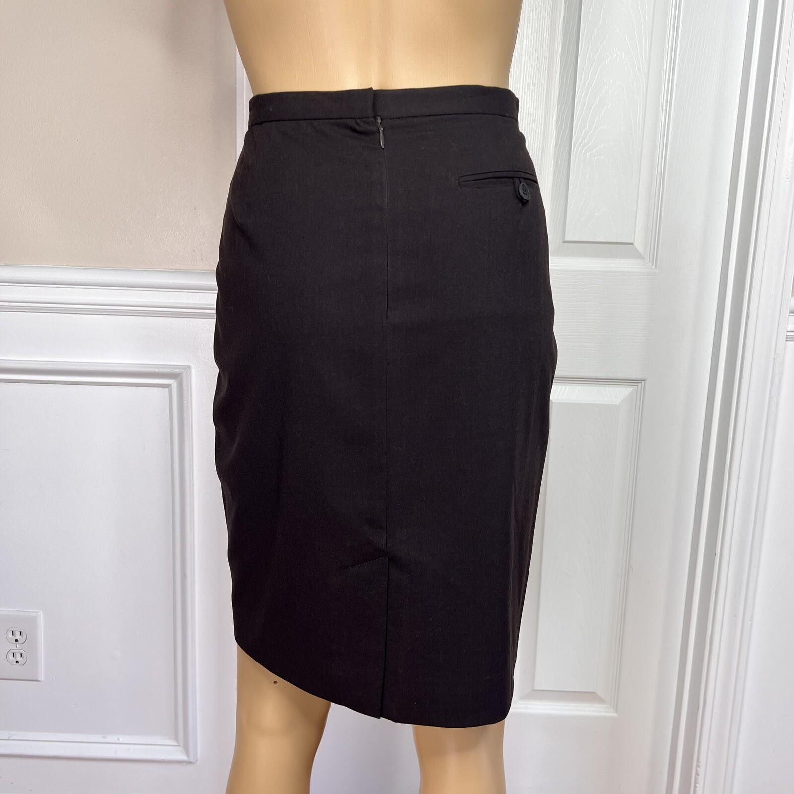 The Limited Polyester Wool Stretch Skirt Suit Size 6 Brown Lined Career 2 Piece