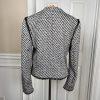 ANN TAYLOR Women 1PC Black White Tweed Metallic Lined Open Front Blazer Size 2