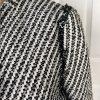 ANN TAYLOR Women 1PC Black White Tweed Metallic Lined Open Front Blazer Size 2