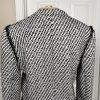 ANN TAYLOR Women 1PC Black White Tweed Metallic Lined Open Front Blazer Size 2