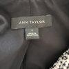 ANN TAYLOR Women 1PC Black White Tweed Metallic Lined Open Front Blazer Size 2