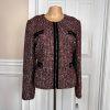 New TAHARI ASL Multicolor Tweed Metallic Lined Collarless Blazer Suit Size 10P