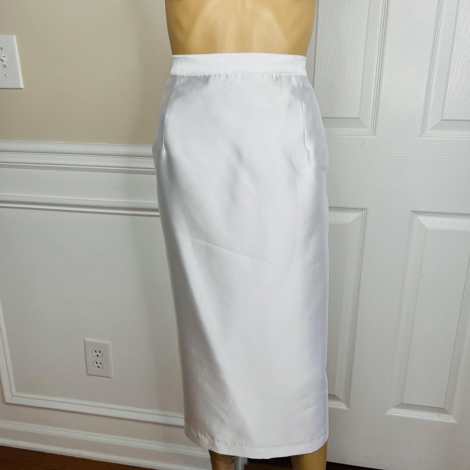 GMI Skirt Suit Size 20W White Lined Embroidered Ruffle Trumpet Sleeves 2PC