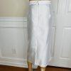 GMI Skirt Suit Size 20W White Lined Embroidered Ruffle Trumpet Sleeves 2PC