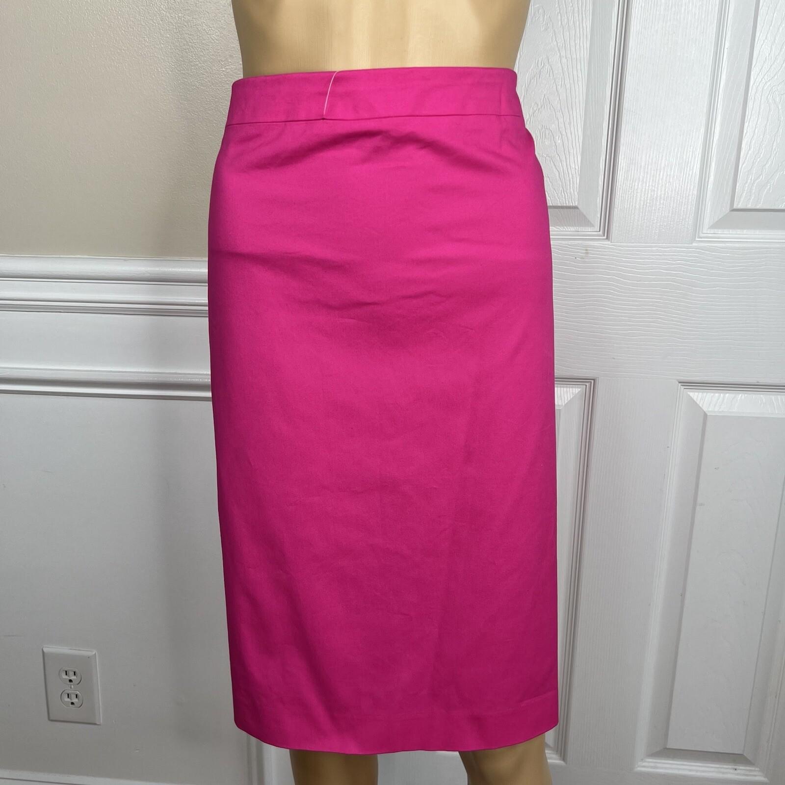 Emily Cotton Stretch Skirt Suit 18 Fuchsia Short Sleeves Belted Pockets 2PC New