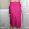 Emily Cotton Stretch Skirt Suit 18 Fuchsia Short Sleeves Belted Pockets 2PC New
