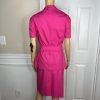 Emily Cotton Stretch Skirt Suit 18 Fuchsia Short Sleeves Belted Pockets 2PC New